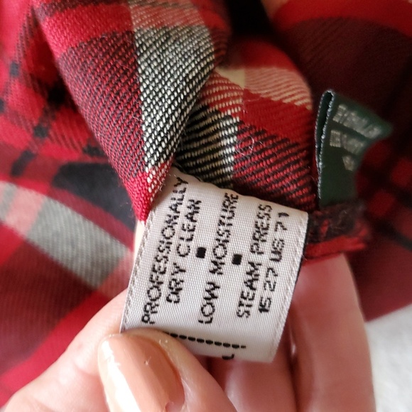Lauren Ralph Lauren 100% Wool Red Plaid Full Zip Sz. L Jacket with Pockets - Picture 2 of 12